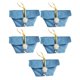 thumbnail image 5 of Bolsa reutilizable para dulces, 5 unidades, para fiestas y baby showers. Azul profundo, 5 of 6