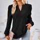 thumbnail image 4 of Camiseta de gran tamaño para mujer, manga farol, ajuste holgado, estilo elegante, traje diario FLhrweasw Nuevo, 4 of 7