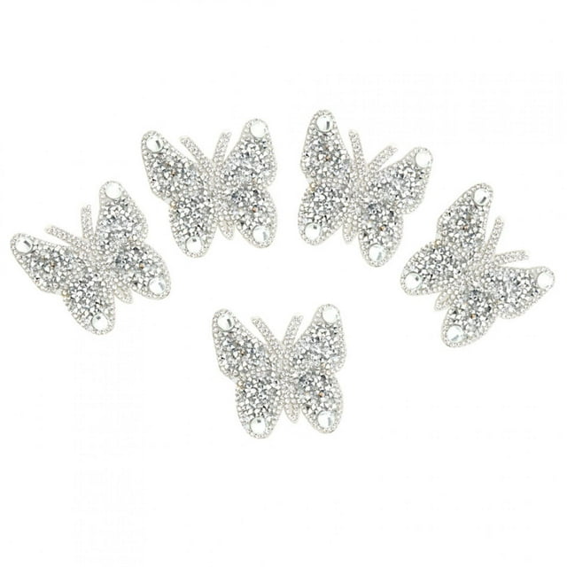 Applique en Tissu 5 Pcs Patchs en Tissu avec Strass Accessoires de Vêtements Performance Inégalée