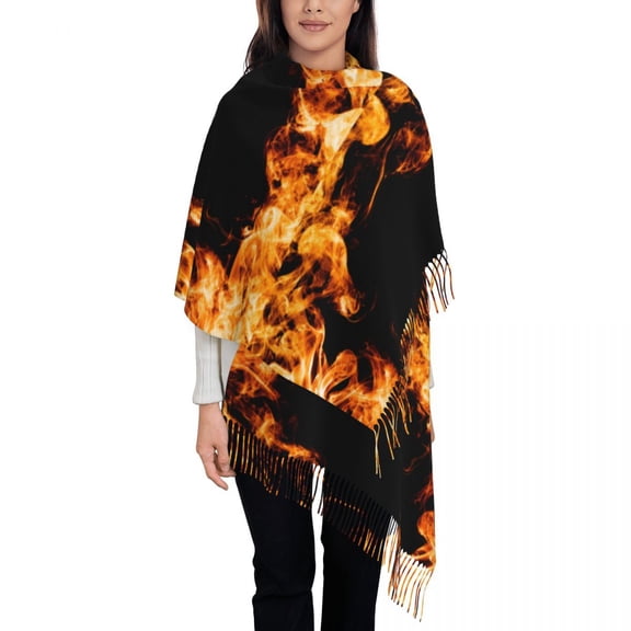 Flame Circle Women's Pashmina Shawl Wraps Fringe Scarf Long Large Scarf