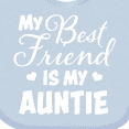 thumbnail image 4 of Inktastic My Best Friend is My Auntie with Hearts Boys or Girls Baby Bib, 4 of 4