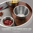 thumbnail image 4 of 5Pcs Silicone Salad Dressing Containers for Kitchen Use Assorted Color LeakProof Kids Lunch Containers, 4 of 9