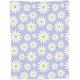 thumbnail image 7 of Kawaii Yellow Daisy Flower Blanket, Soft Lightweight Fluffy Flower Flannel Throw Blanket for Couch Sofa Bed Decor, Daisy Floral Gifts 40"X50" Blanket, 7 of 7