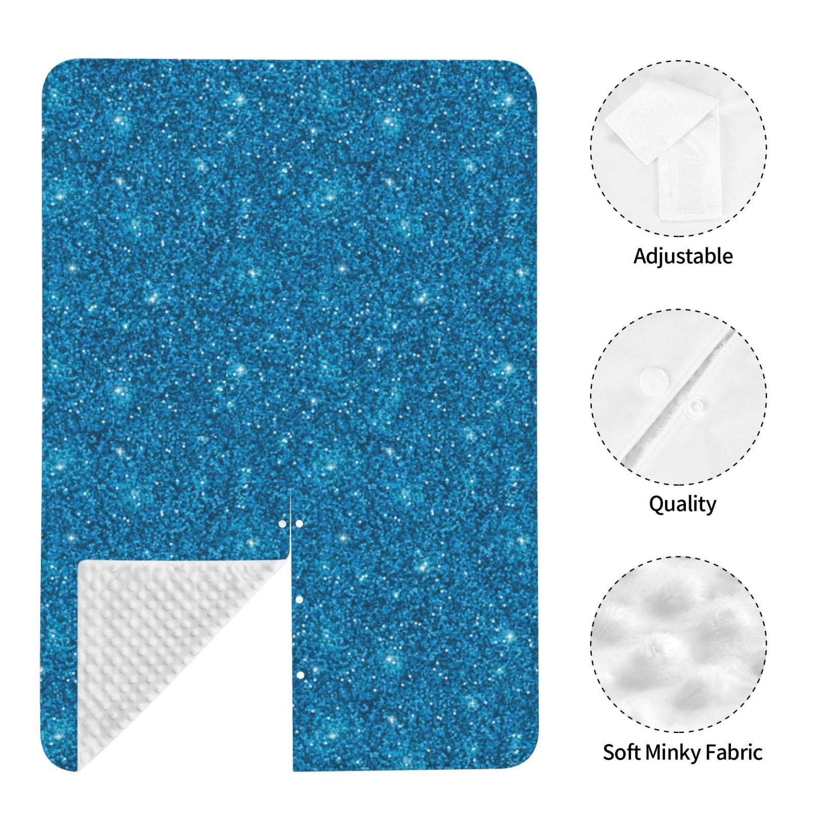 Car Seat Cover Baby - lightning Blue Glitter print Breathable Infant Car Seat Cover for Baby Carseat, Lightweight Comfort Baby Essentials Must Haves Newborn Stuff for Girl Boy