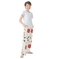 thumbnail image 3 of FORMRS Niños Pajama Pants with Pockets Size 9-10Y Soft Lounge Sleep Bottoms, Red Christmas Gift Pattern, 3 of 8