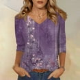thumbnail image 2 of Women'S Blouses,Blouses for Women Casual,Women'S Tops, Tees & Blouses,Lightweight Tops & Blouses,Womens Blouse 01-Purple XL, 2 of 5