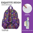thumbnail image 2 of Boho Watercolor Elephant Backpack Baby Animal Print for Students with Tribal Mandala and Flower Pattern Design, 2 of 5