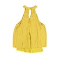 thumbnail image 2 of bar III Womens Keyhole Cold Shoulder Blouse, Yellow, Medium, 2 of 2