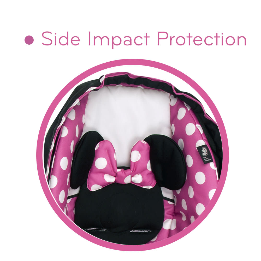 Disney Baby Light 'n Comfy 22 Luxe Infant Car Seat, Minnie Dot - image 3 of 13