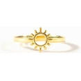 thumbnail image 3 of 925 Sterling Silver Sunburst Ring for Women 14K Gold Plated Dainty Sun Symbol Stackable Rings to Daughter Mother Solar Celestial Trendy Jewelry for Her Size 6-9 Christmas Wedding Gift ﻿, 3 of 6