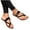 Black, variant on "QISIWOLE Sandals Women 2022 Cross Toe Thread Metal Buckle Flat Female Roman Sandals (Adjustable,Comfortable)" Deals