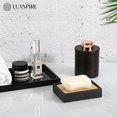 thumbnail image 6 of Bamboo Soap Dish, Resin Soap Holder with Drainage, Wooden Soap Dish for Shower, Bathroom, Sink, Kitchen and Countertop, Gravel Black, 6 of 6