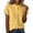 Yellow, variant on Button Down Shirts for Women Elegant Mock Neck Short Sleeve Blouse Linen Gauze Lightweight Breathable Tunic Tops Yellow L