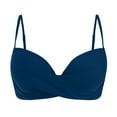 thumbnail image 5 of GPOECD Thin Strap High Neck Bathing Suit Tops for Women for a Comfortable and Secure Fit Summer Women's Swimwear Navy，M, 5 of 6