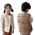 thumbnail image 4 of Esaierr Kids Baby Boys Girls Vest Jacket Toddler Fall Winter Waistcoat Thick Warm Cotton Vest Coats Little Big Boys Girls Soft Lightweight Breathable down Cotton Sleeveless Outwear for 2-12Y, 4 of 7