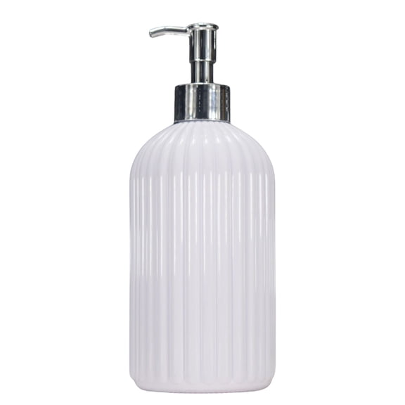 500ml Strips Soap Dispenser with Bamboos Refillable Bottle Shampoo Conditioner Lotion Body Wash Empty Container