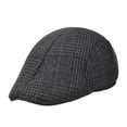 thumbnail image 5 of Eoperou Men Beret Plaid Peaked Dome Short Brim Sweat Absorption Vintage Windproof Sun Protection Painter Hat Streetwear, 5 of 8