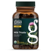 Gaia Herbs Milk Thistle - Liver Supplement & Cleanse Support for Helping to Maintain Healthy Liver Function* - 120 Vegan Capsules (40 Servings)