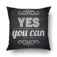 thumbnail image 1 of RYLABLUE Devis Typographique Design &quotys vous pouvez & Quot Taie d'Oreiller Coussin Housse 18x18 Pouces, 1 of 1