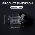 thumbnail image 2 of 200 Count 3 Gram Sample Containers, Clear Lip Balm Containers with Lids, Small Plastic Sample Jars with 12 Mini Spoons, 200pcs Labels (Black Lid), 2 of 7