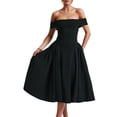 thumbnail image 3 of Women'S Off the Shoulder Cocktail Maxi Dress Sleeveless Casual A Line Elegant Flowy Formal Dresses, 3 of 9
