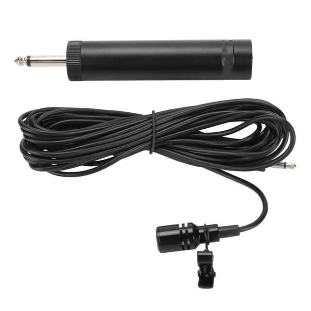Micrófono de Solapa ANGGREK con Cable Omnidireccional Negro 16 Pies