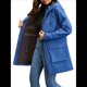 thumbnail image 3 of Chaquetas Softshell Impermeables para Mujer, Abrigos Cálidos con Forro y Capucha, Chaqueta Impermeable Larga. Azul Marino XXL, 3 of 10
