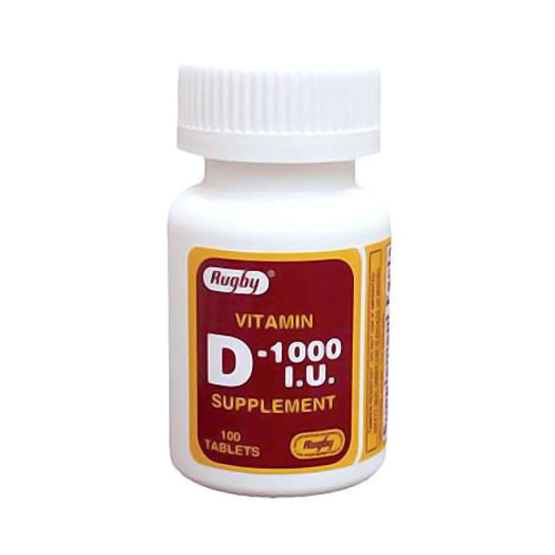 Rugby Vitamin D 1000 I.U Supplement Tablets 100 Ea