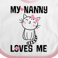thumbnail image 4 of Inktastic My Nanny Loves Me Girl Grandchild Girls Baby Bib, 4 of 4