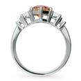 thumbnail image 4 of BERRICLE Sterling Silver Solitaire Rings Red Orange Round Cut Cubic Zirconia CZ Kaleidoscope Promise Ring for Women, Rhodium Plated 1.25 Carat Size 5, 4 of 8