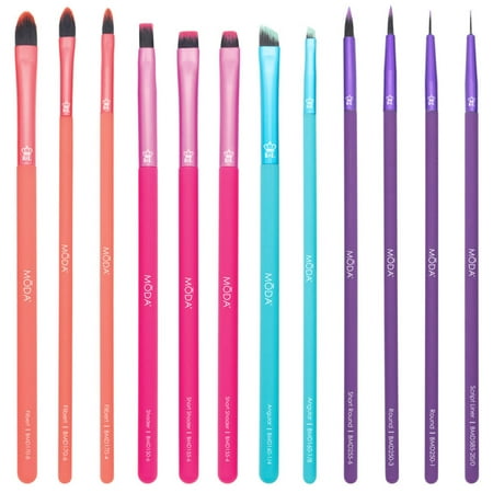 MODA 12pc Bold Artistry Makeup Brush Variety Set