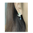 thumbnail image 3 of Aretes De Colibrí Tipo Broquel Chapado En Plata, 3 of 4