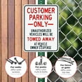 thumbnail image 4 of Customer Parking Only Sign,, 4 of 5
