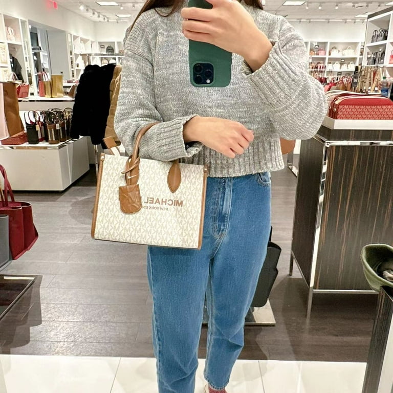 Michael Kors Mirella Small Crossbody Bag - Vanilla, Logo