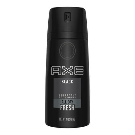 Axe Black Body Spray For Men, 4 Oz