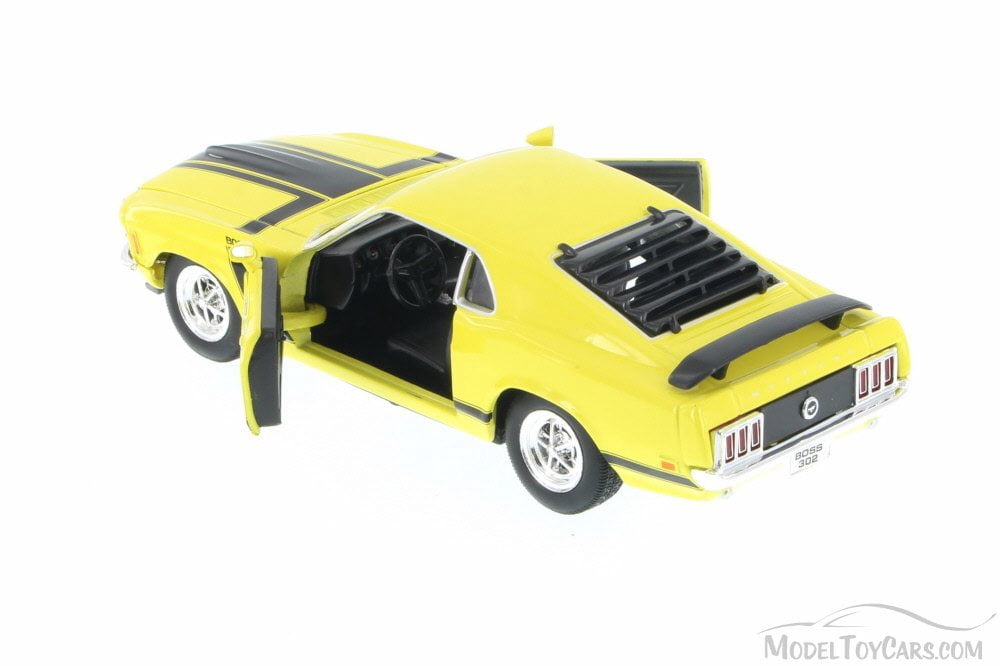 1970 Ford Mustang, Yellow - Welly 22088 - 1/24 Scale Diecast Model Toy Car (Brand New, but NOT IN BOX)