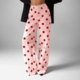 thumbnail image 7 of Guieoi High Rise Jeans for Women Polka-Dot Extra-Long Floor-Sweeping Stretchy Denim Pants with Pockets Trousers Clothing Pink S, 7 of 7