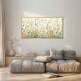 thumbnail image 4 of HPNIUB Boho Floral Framed Canvas Wall Art Watercolor Wildflower Multicolor Painting Botanical Decor for Living Room Bedroom Office 20x40 Inch, 4 of 9