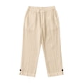 thumbnail image 2 of ATOGUTA Girls Joggers Lightweight Running Pants with Pockets Kids Youth Outdoor Gym Workout Track Trousers Size 3T-14, Beige, 2 of 7