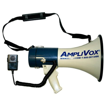 25 Watt Piezo Dynamic Megaphone with Detachable Coil Cord Mic