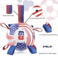 thumbnail image 2 of Pelota de fútbol para perro Kylinsure de 15 cm, resistente, con correas, 2 of 9