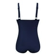 thumbnail image 5 of GEWSEY Women Tummy Control One Piece Swimsuit - Push Up Bathing Suit Full Coverage Swimwear Dark Blue, XL, 5 of 5