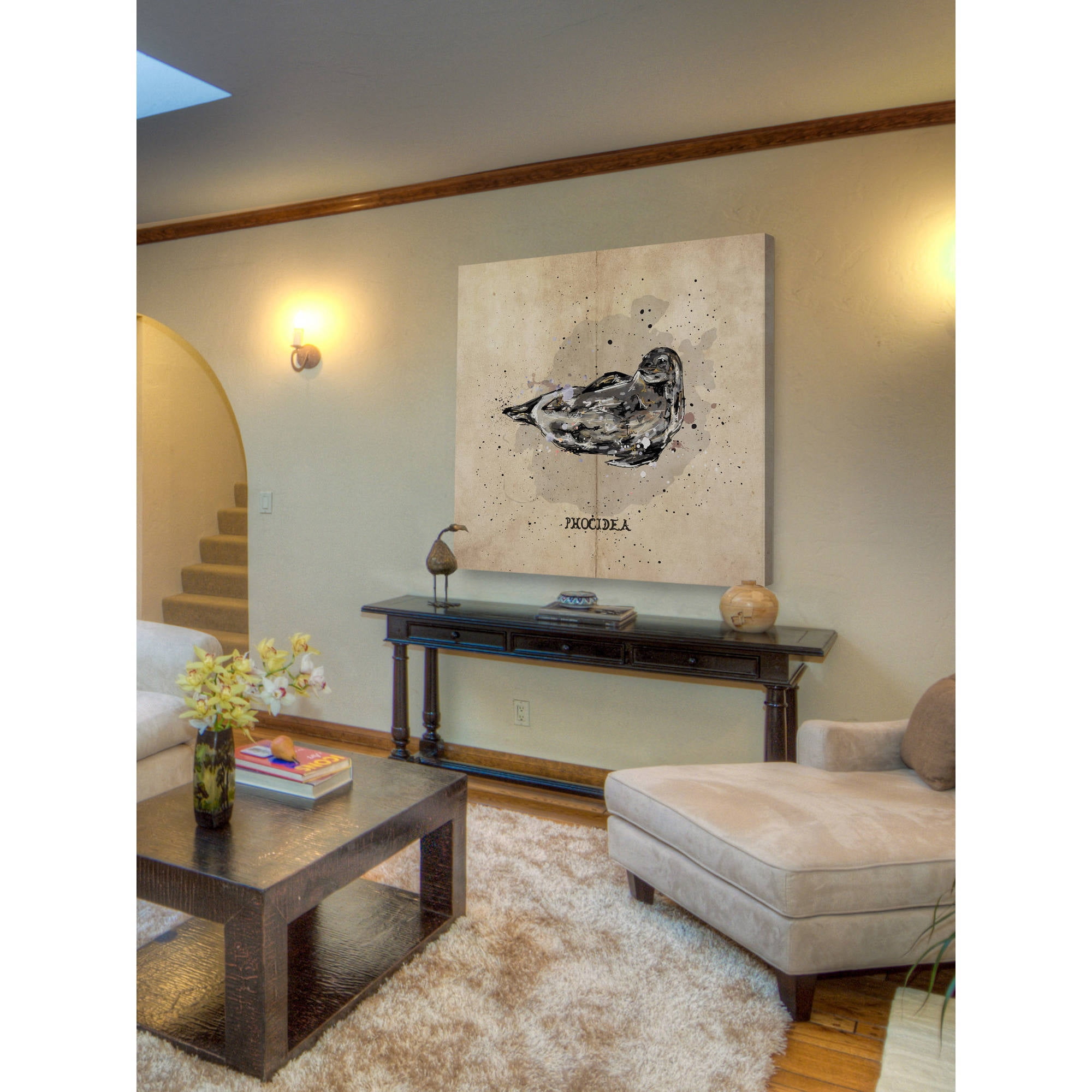 "Phoque" Painting Print on Wrapped Canvas