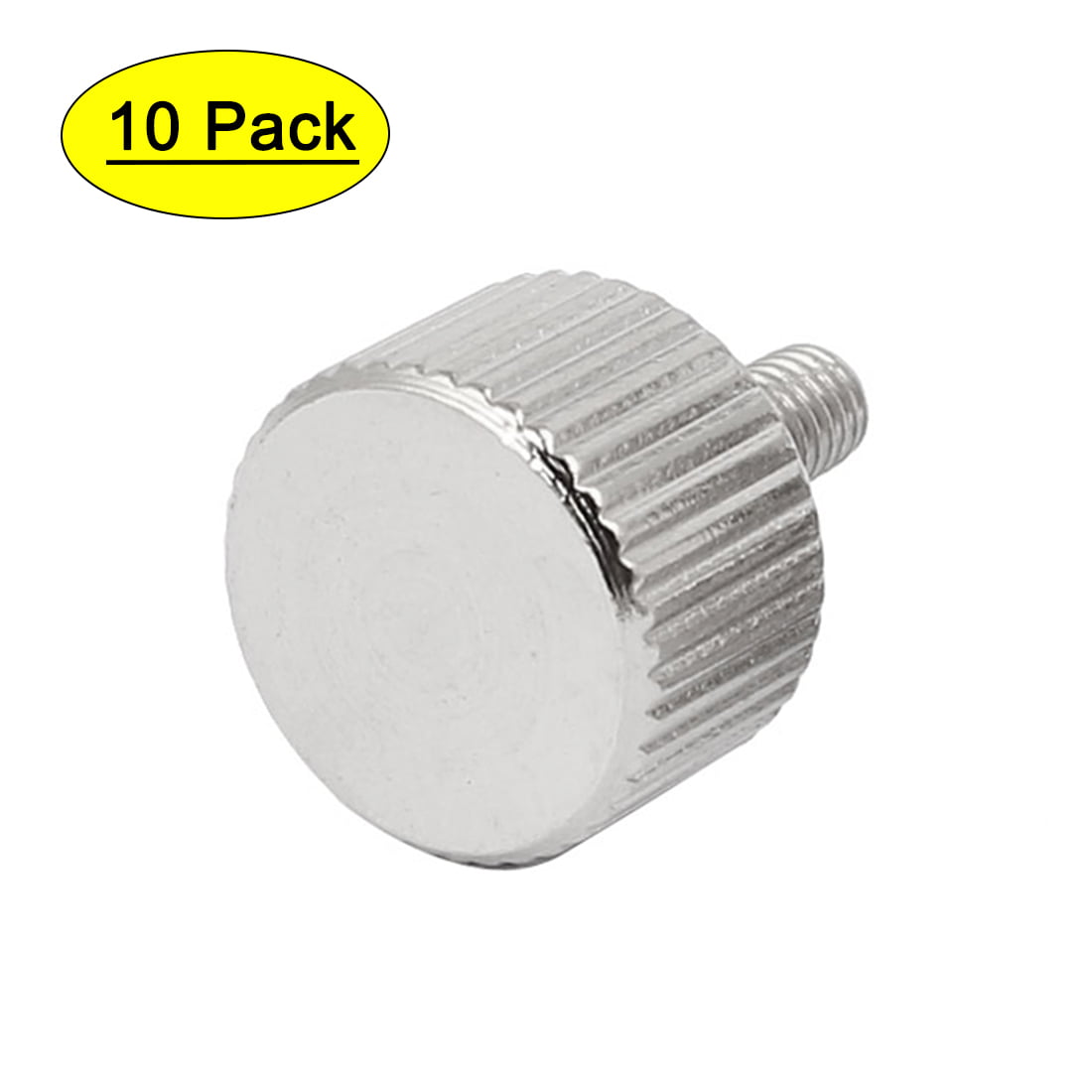 M3x8mm Nickel Plated Flat Head Knurled Thumb Screw 50pcs for Computer PC Case 