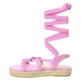 thumbnail image 2 of Stuart Weitzman Altdup Canvas Espadrille Sandal, Adult,7.5, Pink, 2 of 5