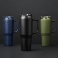 thumbnail image 6 of 40 oz Tumbler with Handle, Insulated Tumblers with Lid and Straw, Large   Water Bottle Jug, Thermal Stainless  Travel Coffee Mug Cup, Classic Red, 6 of 7