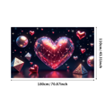thumbnail image 3 of Valentine's Day Heart Love Backdrop Banner Romantic Flower Design Wedding Photo Props Party Decorations Background Event Display, 3 of 4