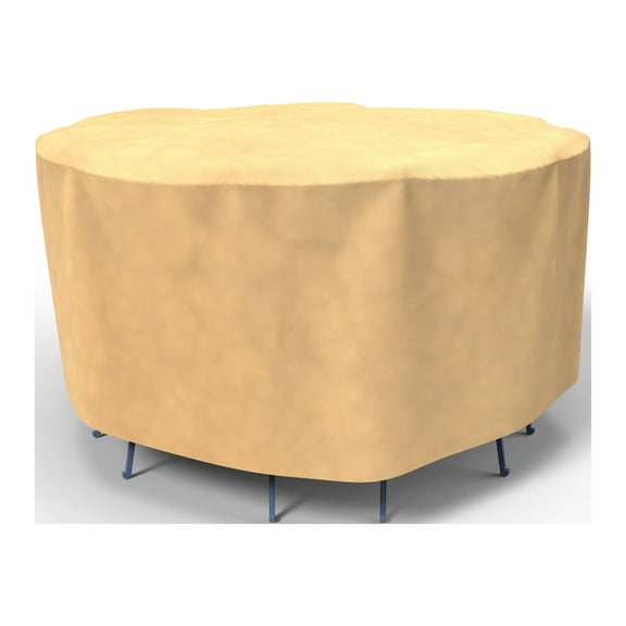 Budge Medium Beige Patio Bar Table/Chairs Cover, All-Seasons