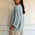 thumbnail image 5 of Yyeselk Women's 3/4 Sleeve Cotton Linen Cardigan Button Down Open Front Lightweight Casual Baggy Cardigans Gray XXL, 5 of 7