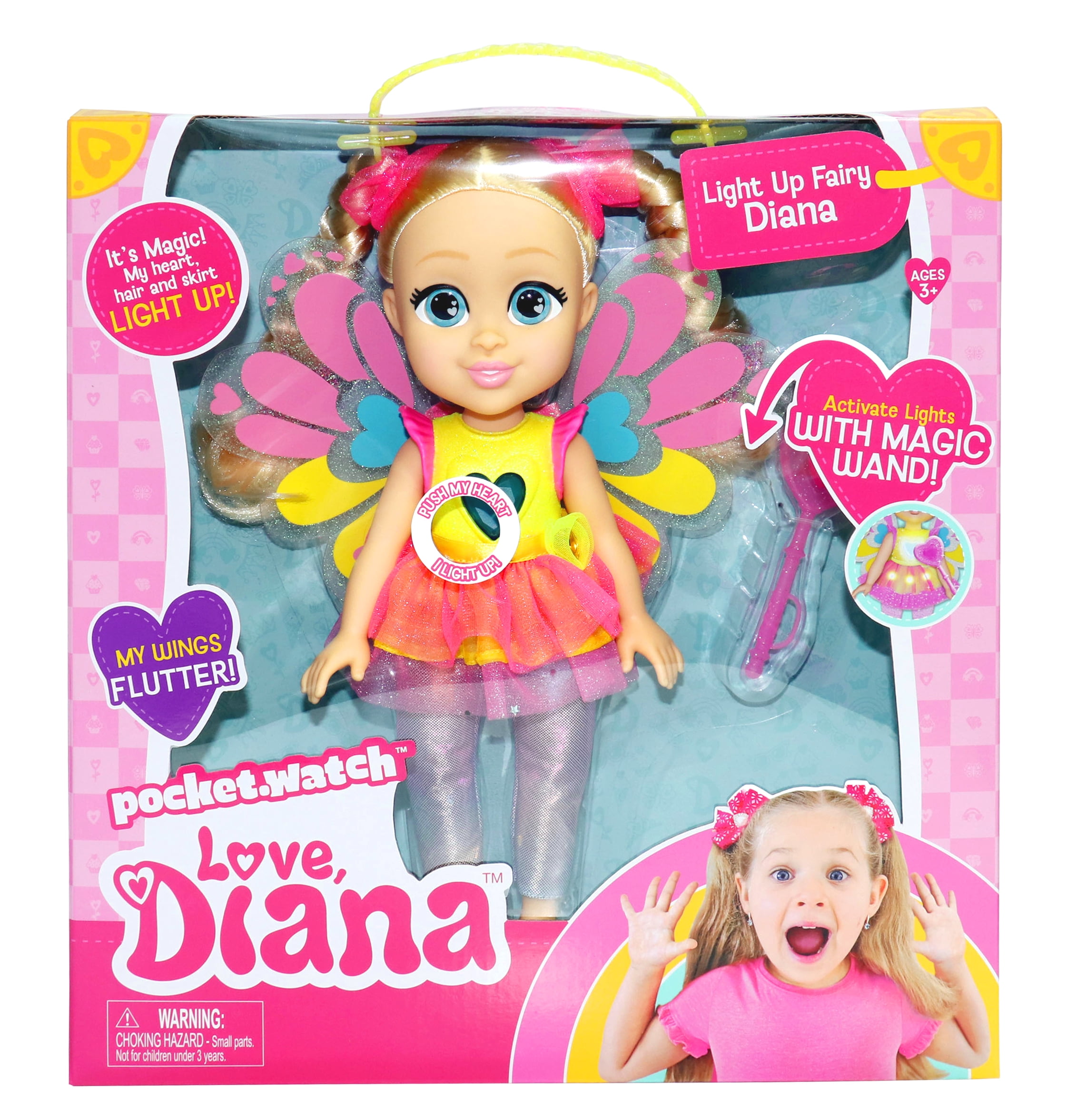 Love, Diana Light up Fairy Doll, 13 inch Doll - Walmart.com